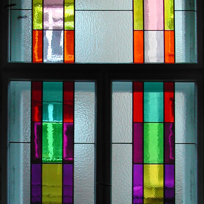 GEOMETRIC STAINED GLASS, 2002