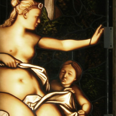FIGURAL STAINED GLASS IN THE BAROQUE STYLE, KARLOVY VARY, 2016