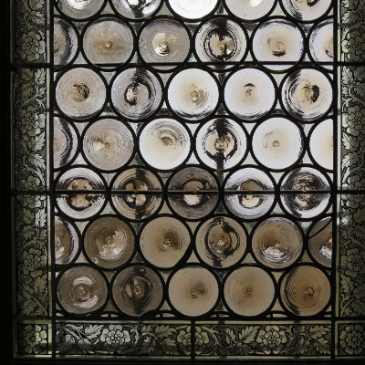 STAINED GLASS FROM THE TREASURY AND THE VESTRY OF THE MARIAN TOWER ON THE KARLŠTEJN CASTLE, UNDATED, RESTORED 2012